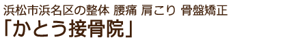 浜松市浜名区 かとう接骨院