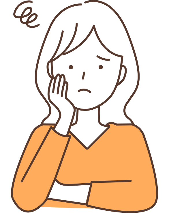 困っている女性イラスト